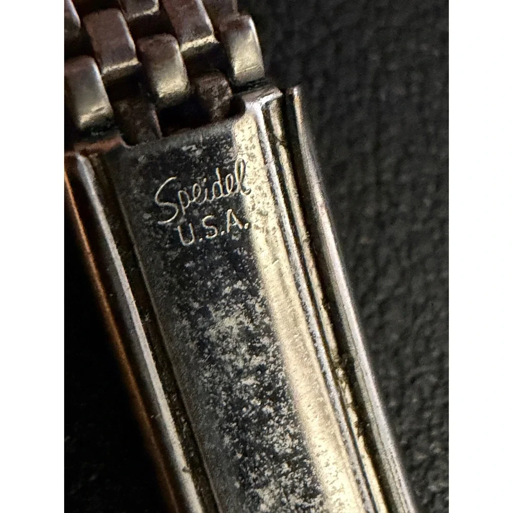 Vintage Speidel ID Bracelet Silver Tone Engraved USA